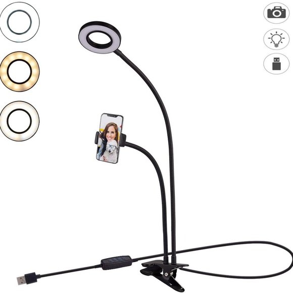 B Land Cell Phone Holder with Selfie Ring Light - Picture 1 of 6
